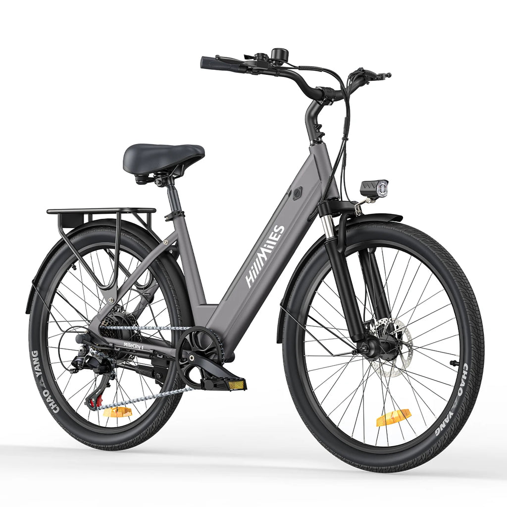MileCity 26" E‑Bike da Città – Autonomia 120 km, Motore 250W, Batteria 36V 13Ah, 25 km/h, 7 Marce, Freni a Disco