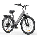 MileCity 26" E‑Bike da Città – Autonomia 120 km, Motore 250W, Batteria 36V 13Ah, 25 km/h, 7 Marce, Freni a Disco